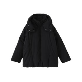 Casual Detachable Hooded 90 White Duck Down Jacket (Option: Black-M)