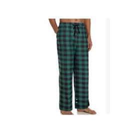 Women's Stretch Plaid Casual Pants With Pockets (Option: Green-L)